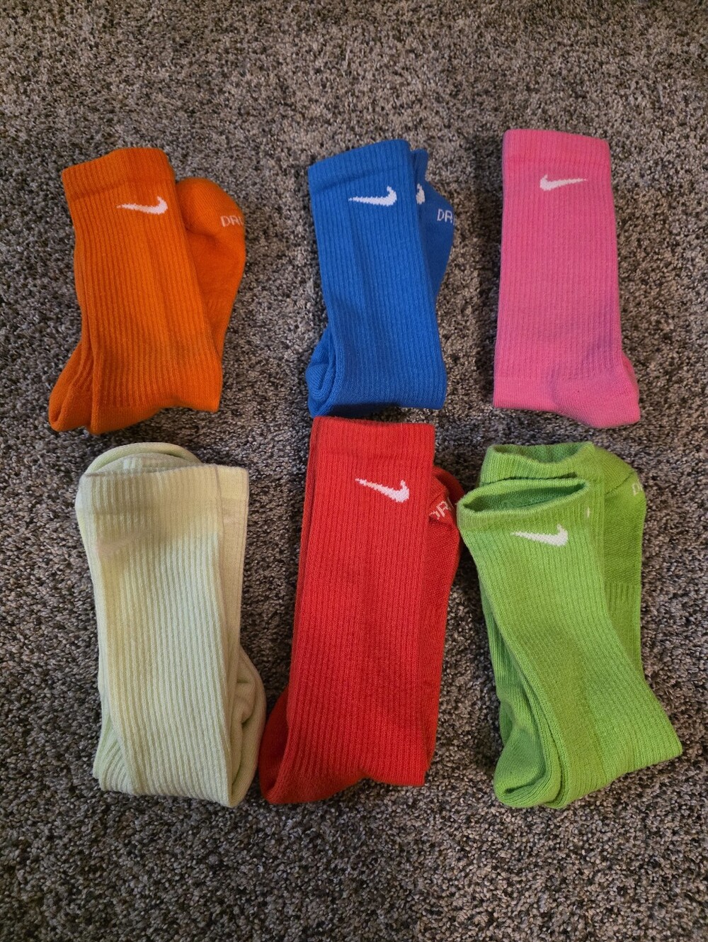 Nike Everyday Plus Cushioned Training Crew Socks (6 Pairs) - Multi-Color.